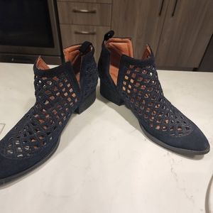 Jeffrey Campbell Navy Bootie 9